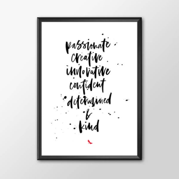 Leaders in Heels 6 Traits - Digital Print - Handwritten