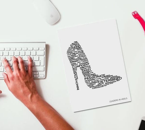 Leaders in Heels Traits Prints - Black and White - digital motivational print - Image 5
