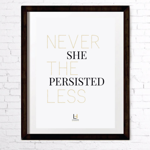 Nevertheless, She Persisted - White - Digital Print - Image 1