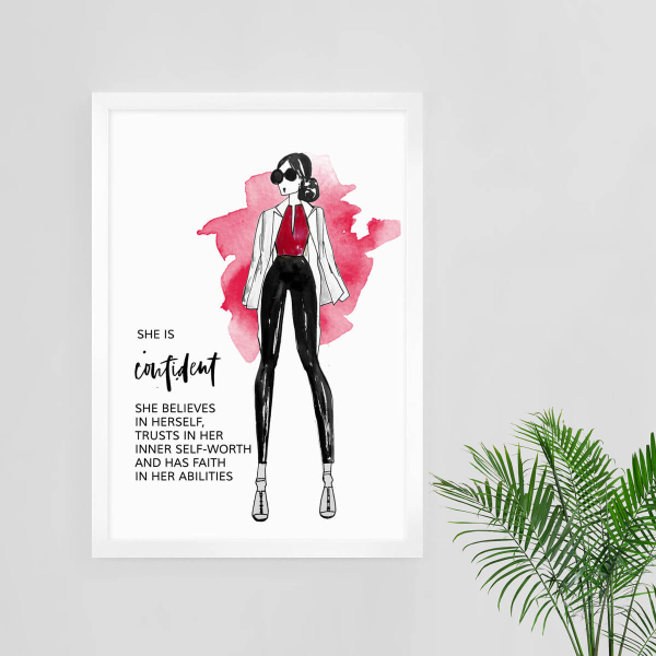SHE is Confident - digital inspirational print - Image 4