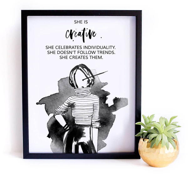SHE is Creative – digital inspirational print - Image 5