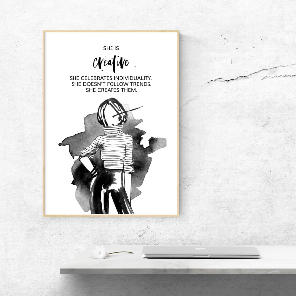 SHE is Creative – digital inspirational print - Image 4