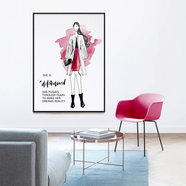 SHE is Determined - digital inspirational print - Image 3