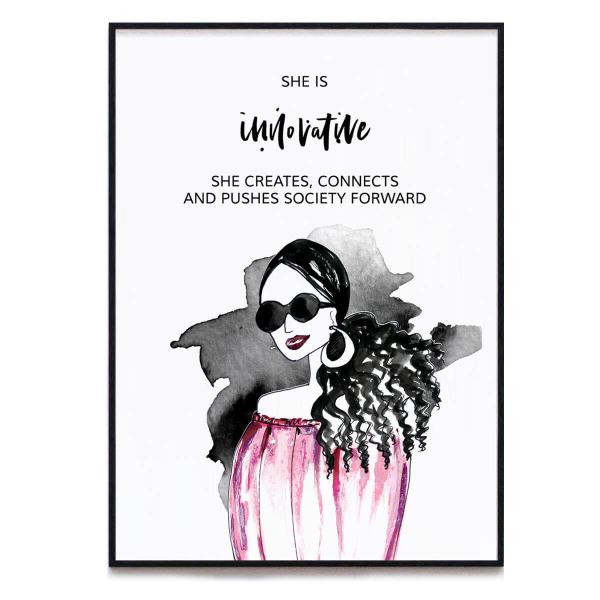 SHE is Innovative - digital inspirational print - Image 1