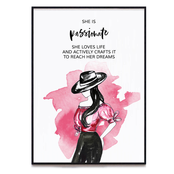 SHE is Passionate - digital inspirational print - Image 1