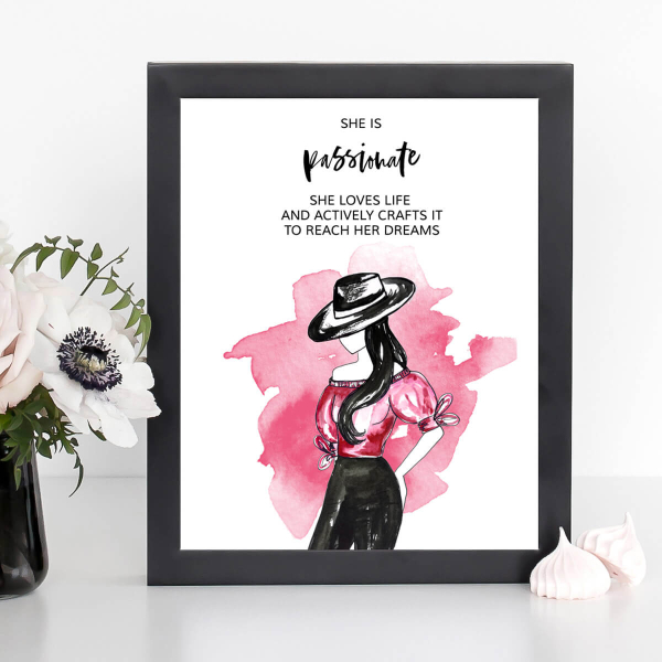 SHE is Passionate - digital inspirational print - Image 5