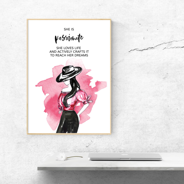 SHE is Passionate - digital inspirational print - Image 2