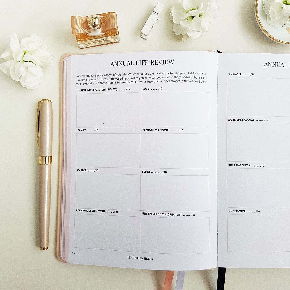 The Leaders in Heels Planner Make It Happen - Annual Life Review