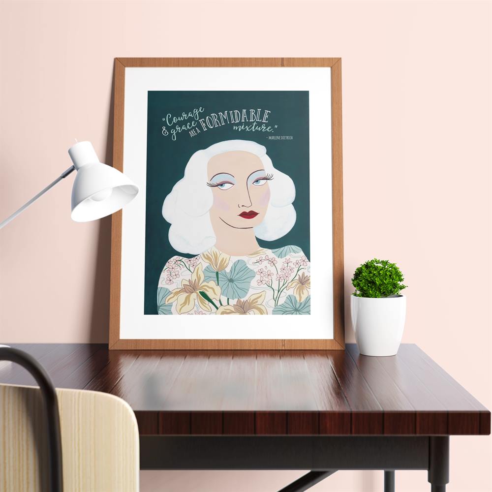 Marlene Dietrich Courage and Grace Art Print2