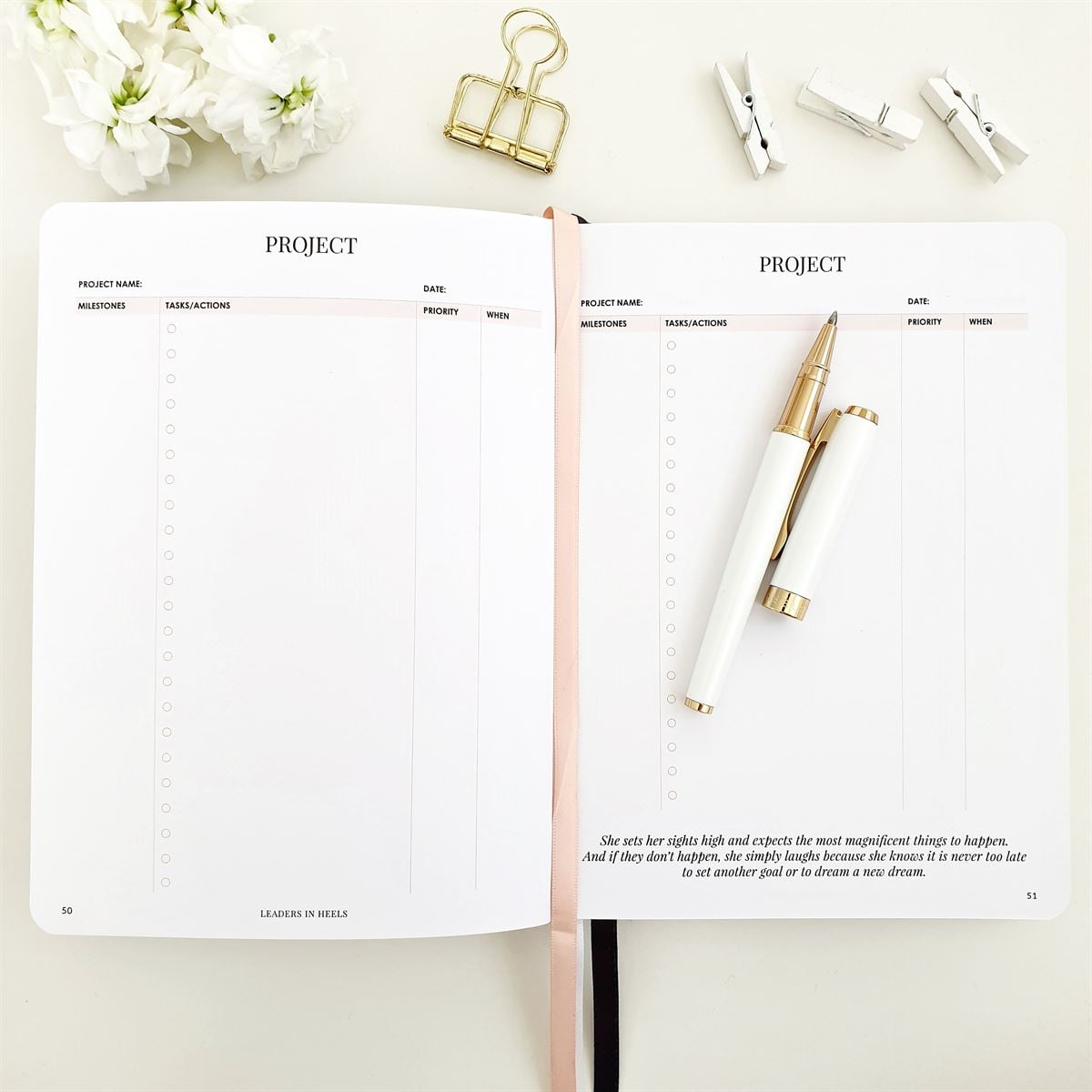 Leaders in Heels Planner Inside