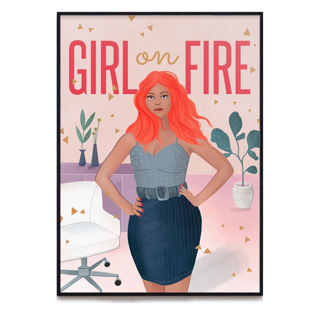 Girl On Fire Print