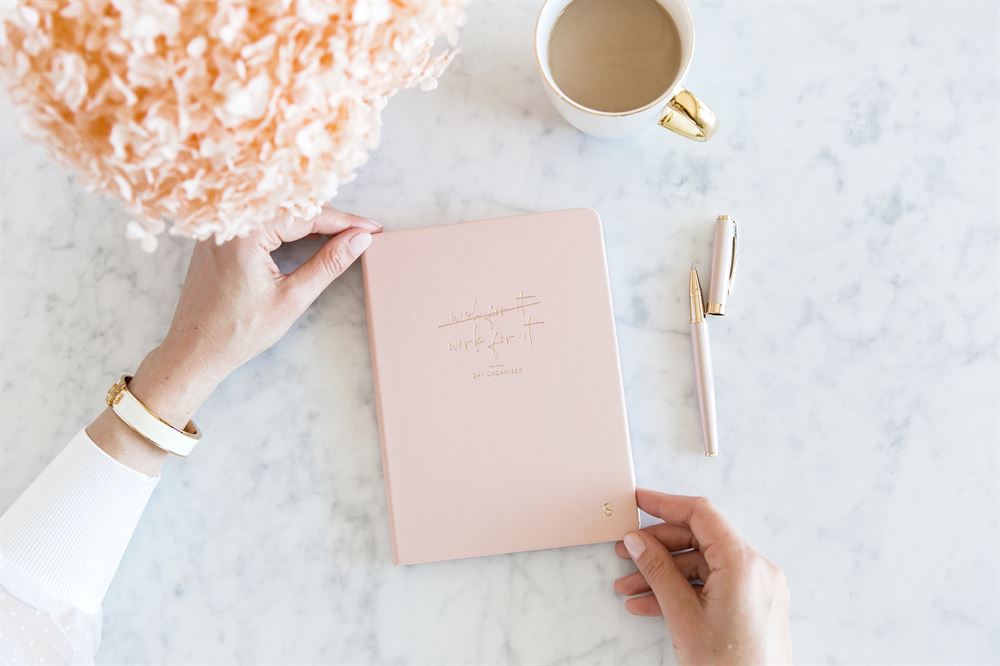 Work For It Day Organiser Blush Work For It Day Organiser