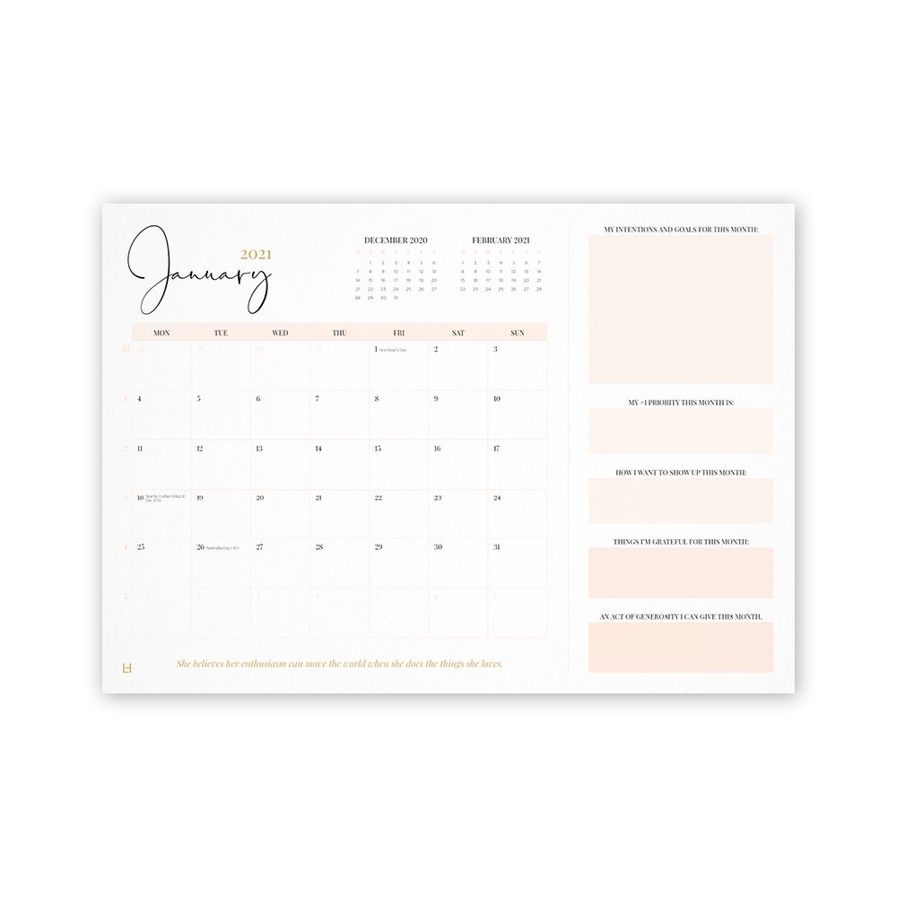 2021 Leaders in Heels Wall Planner