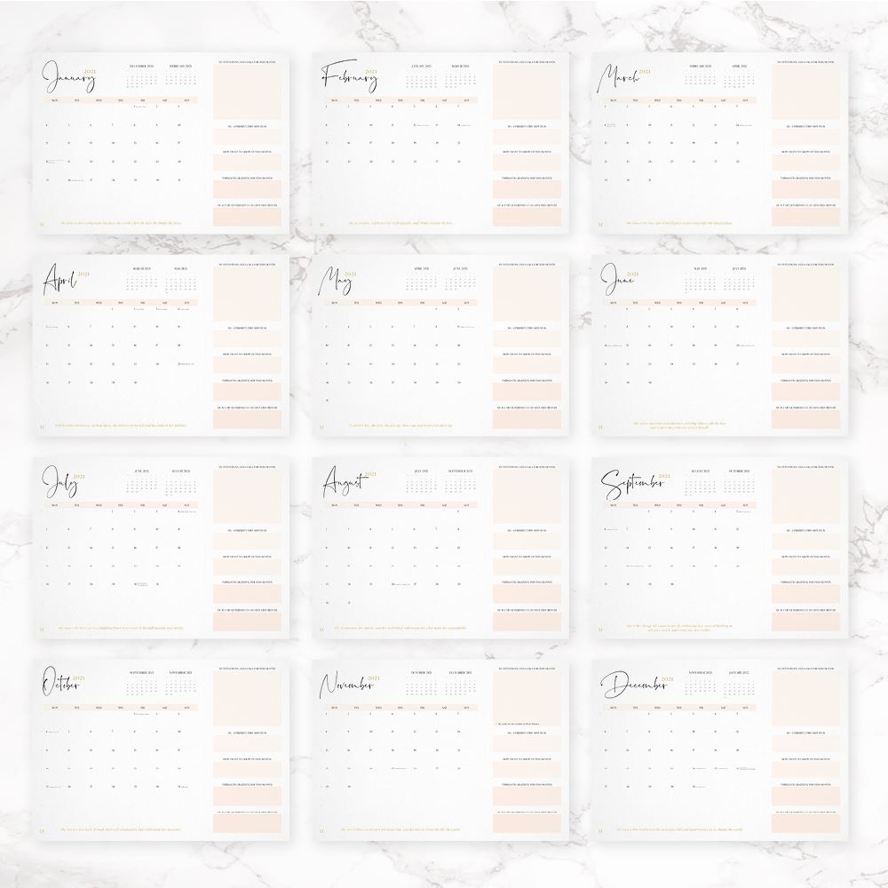 2021 Leaders in Heels Wall Planner