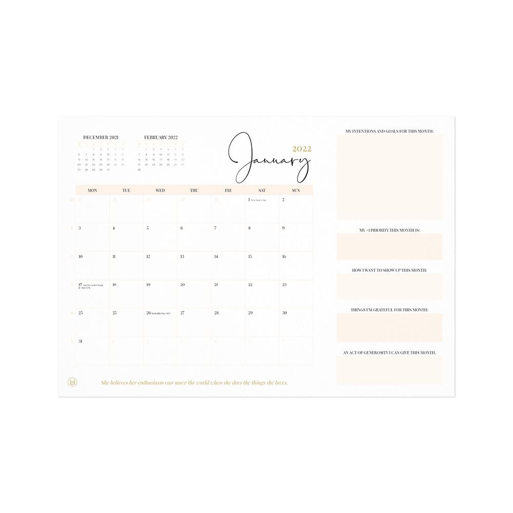 LH Agenda Wall Planner 2022