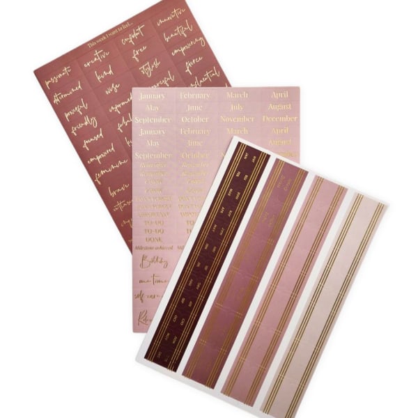 LH Agenda Planner Stickers and Tabs - Mocha