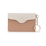Card holder beige white plain