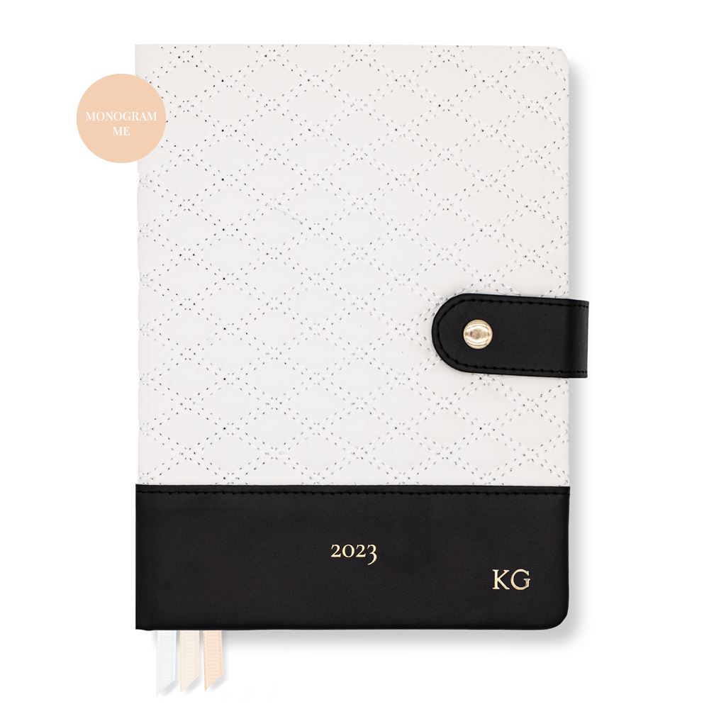 Planner with personalisation monogramming