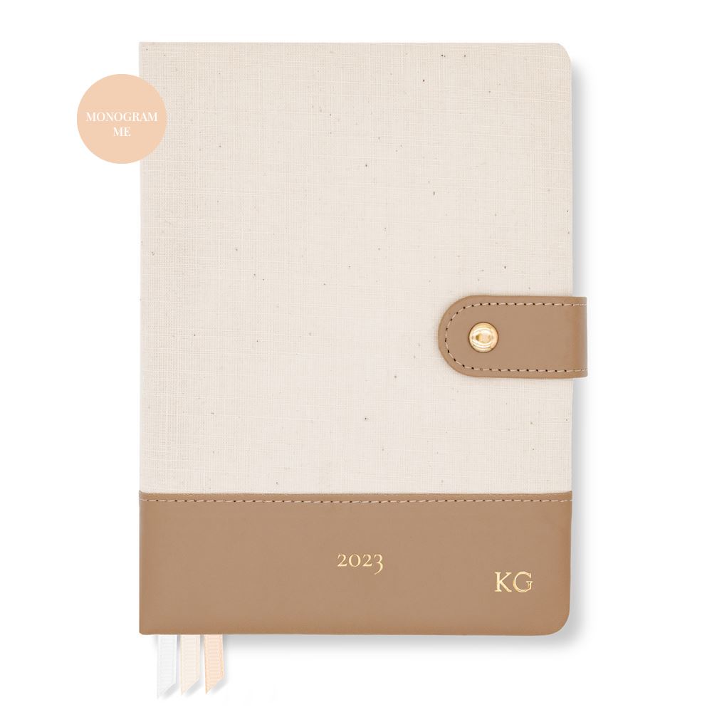 Planner with personalisation monogramming