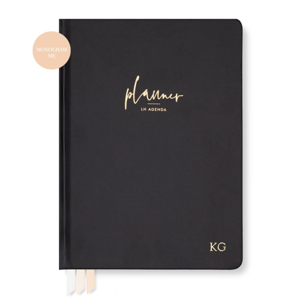 Planner with personalisation monogramming