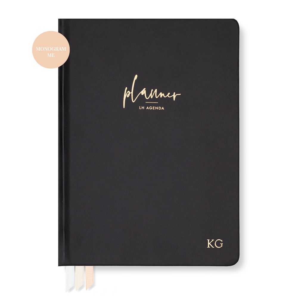 Planner with personalisation monogramming