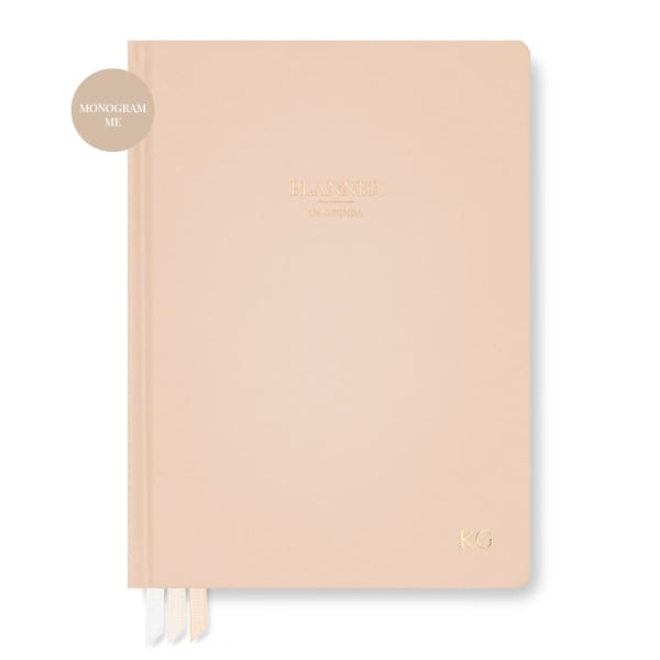 Planner with personalisation monogramming