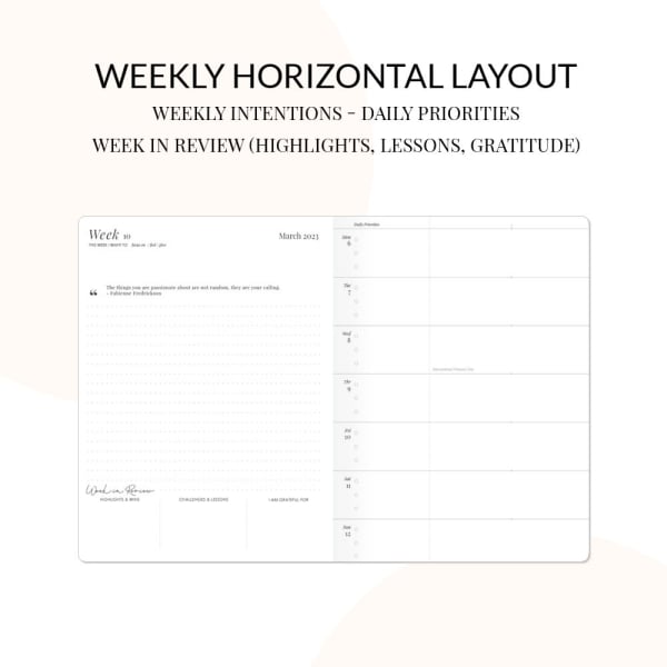 LH Planner Horizontal Weekly Medium Dated