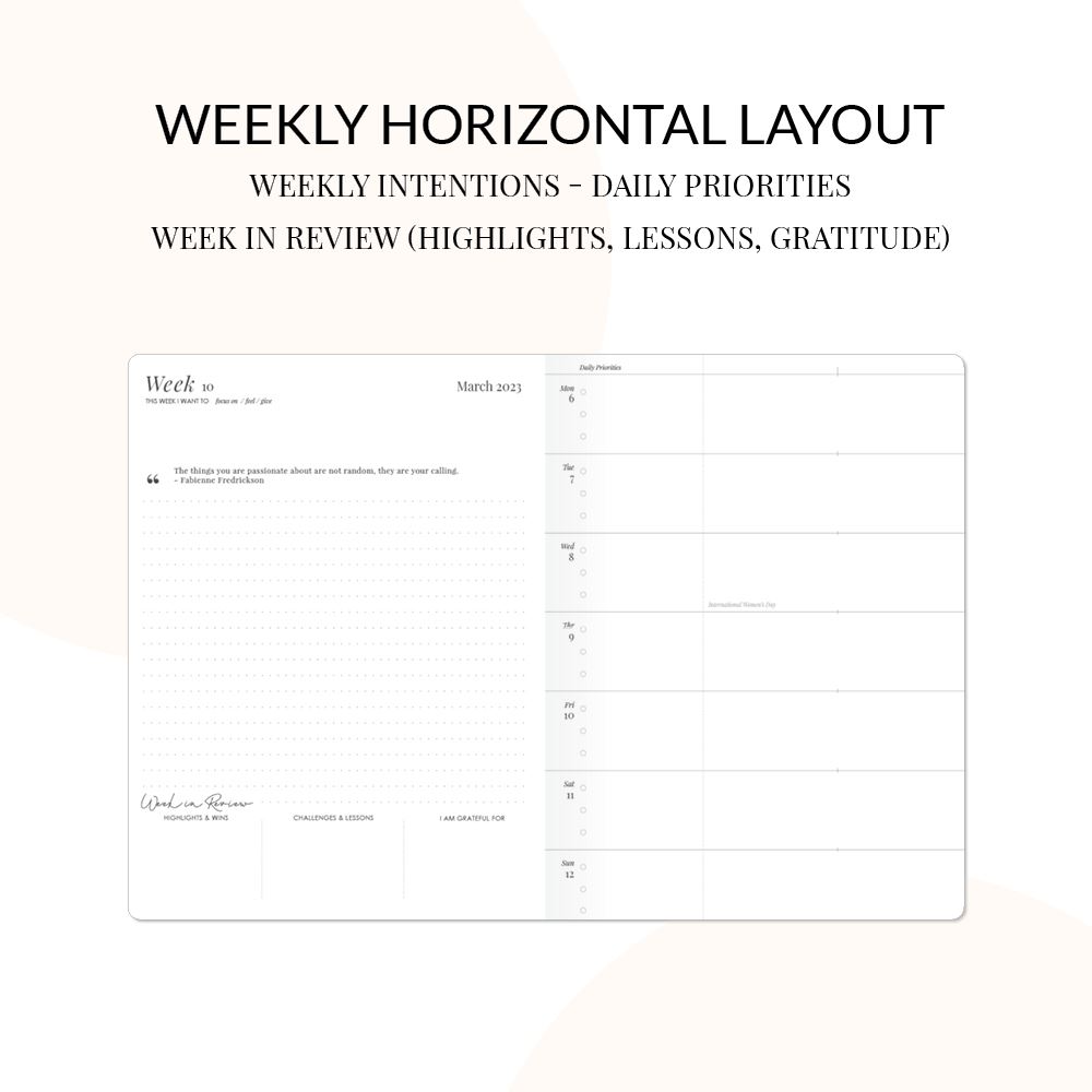 LH Planner Horizontal Weekly Medium Dated