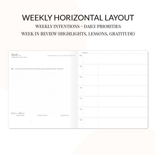 LH Planner Horizontal Weekly large