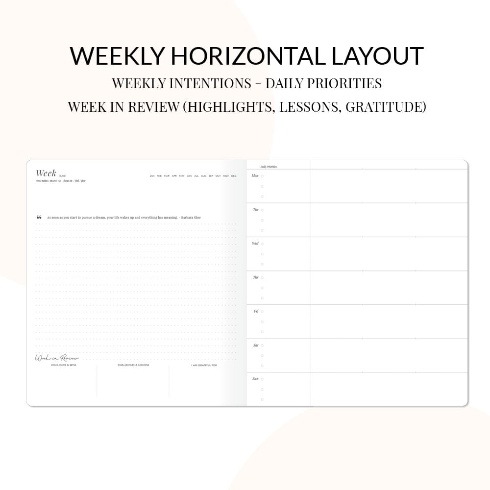 LH Planner Horizontal Weekly large