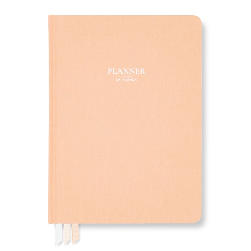 LH Planner - Weekly Medium - Apricot - Horizontal Undated 12-month DS