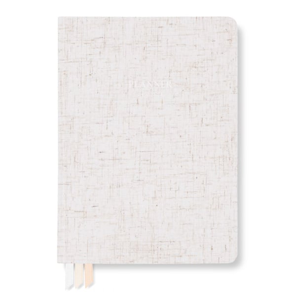 LH Planner - Weekly Medium - Oat Marle - Horizontal Undated 12-month DS