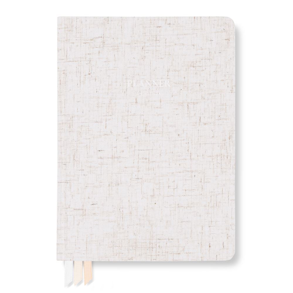 LH Planner - Weekly Medium - Oat Marle - Horizontal Undated 12-month DS