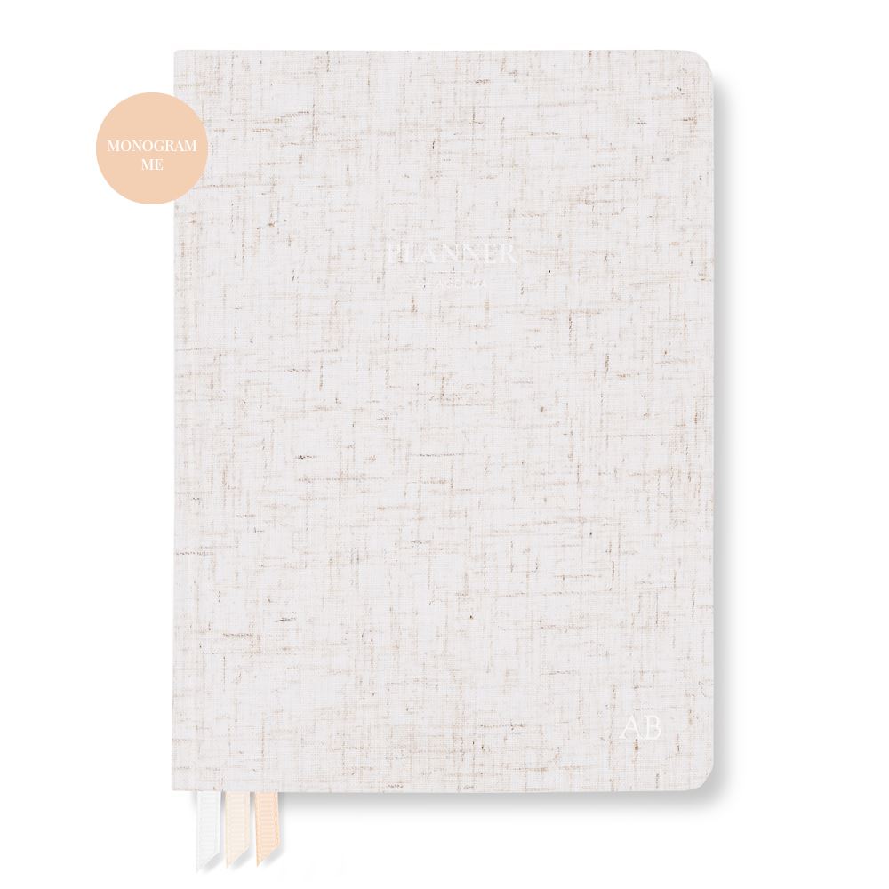 Planner with personalisation monogramming