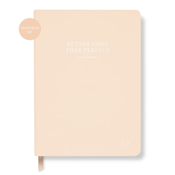 Week Organiser - Better Done Than Perfect - Peach