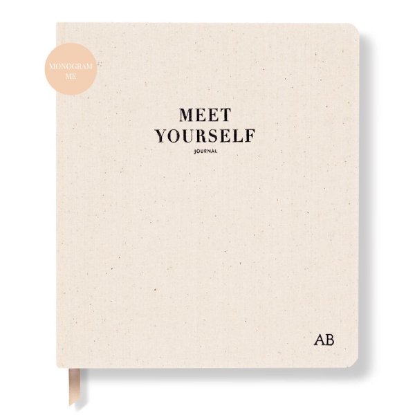 Meet Yourself Journal - Journaling for Self-Awareness - Cream Marle