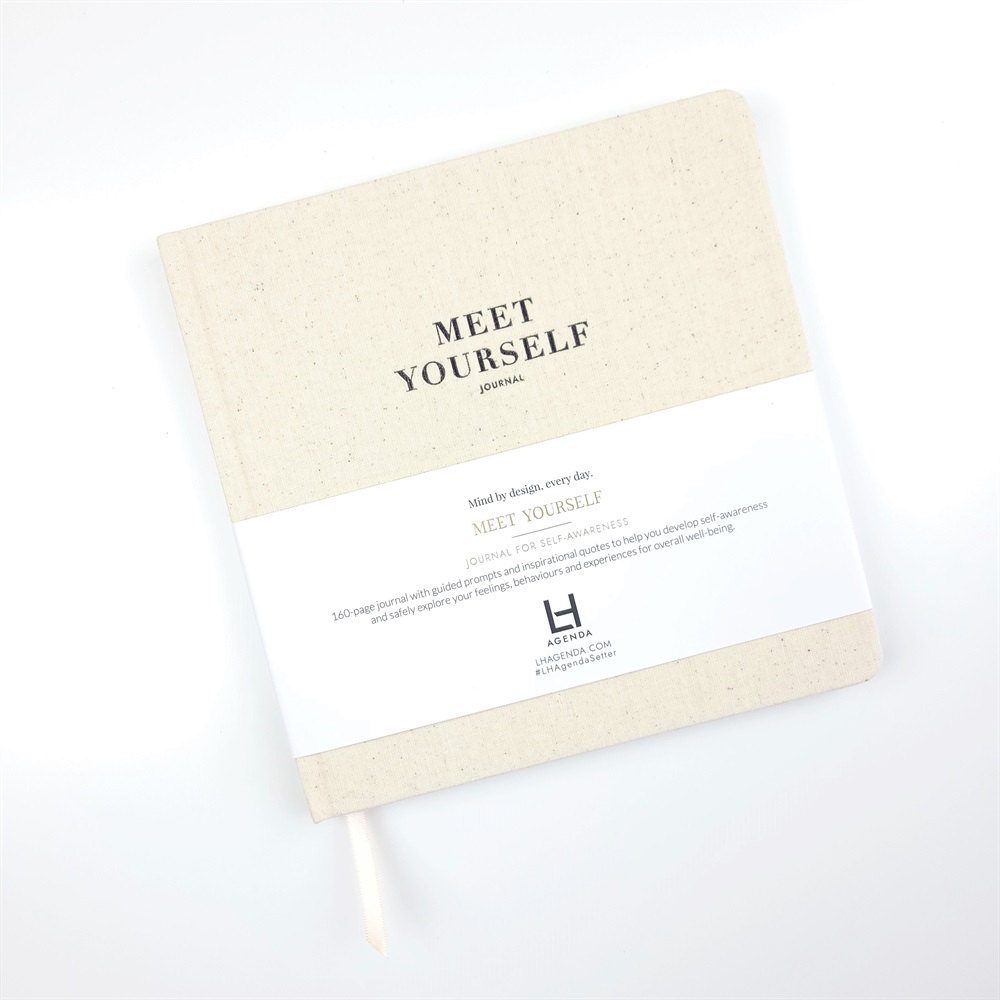 Meet Yourself Journal - Journaling for Self-Awareness - Cream Marle
