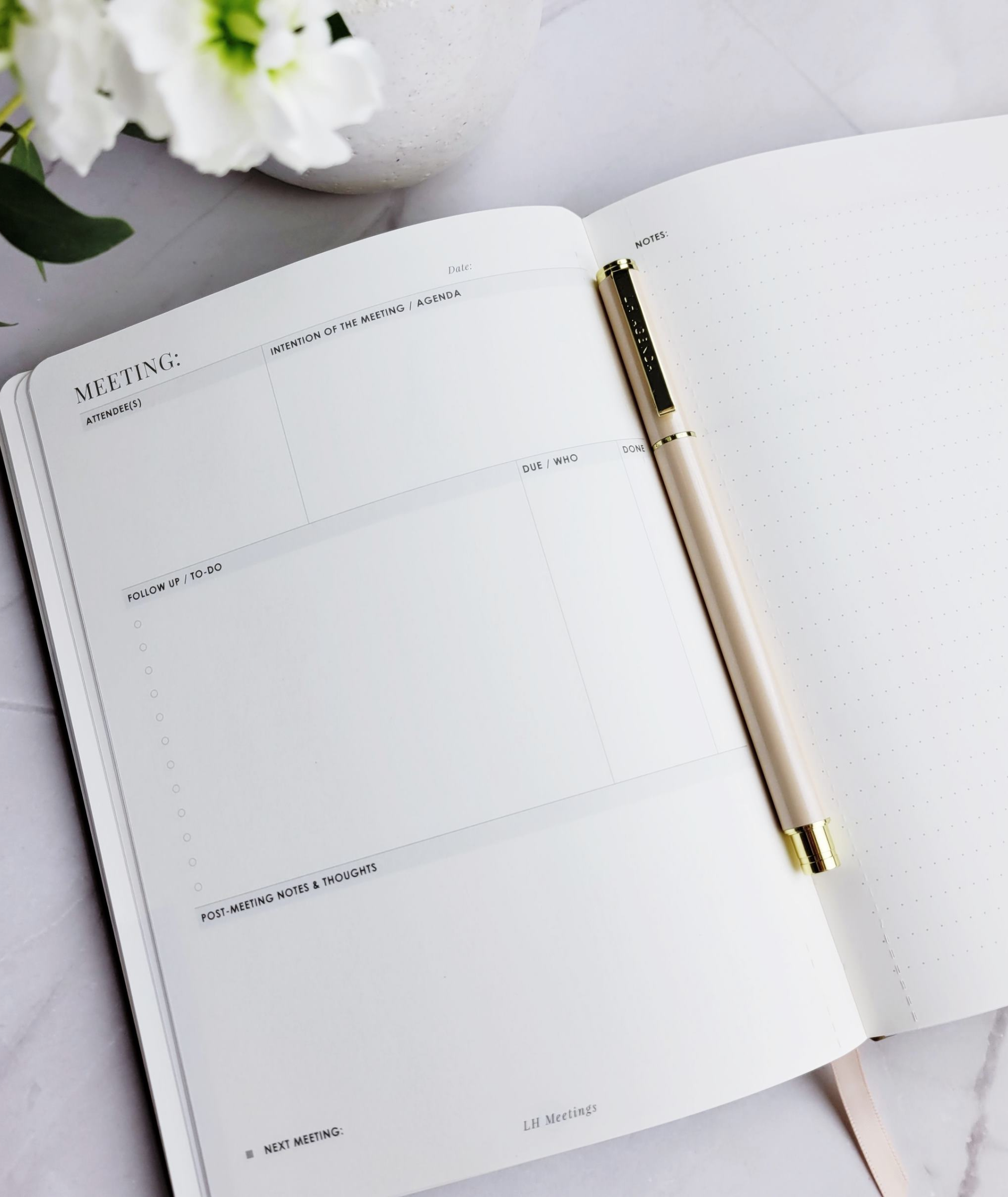 Meeting Notebooks Layout