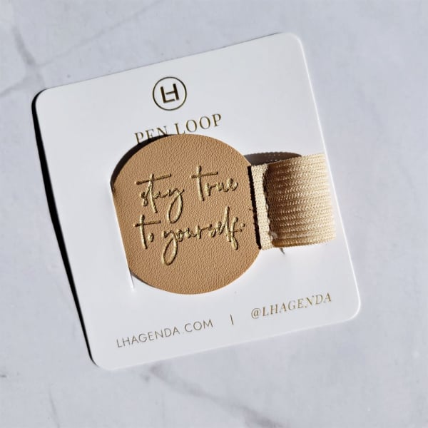 LH Agenda Pen Loop Beige
