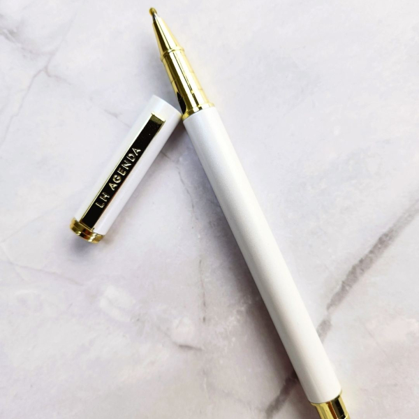 LH Agenda Rollerball Pen White