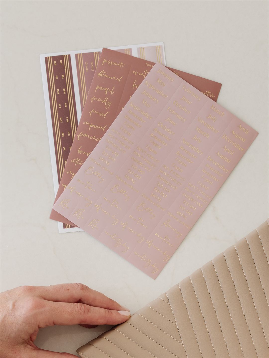 Planner Stickers and Tabs Mocha