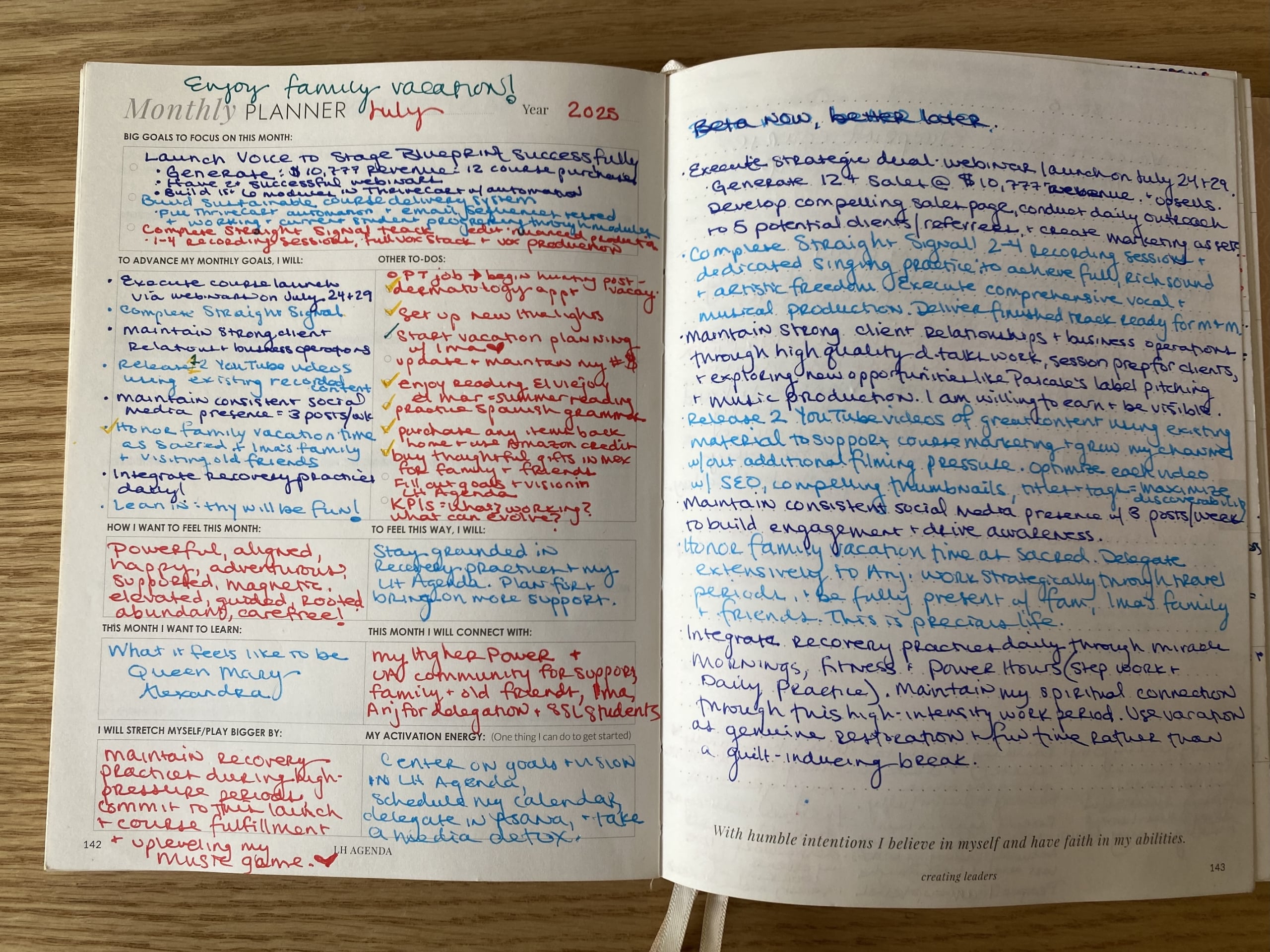 Monthly Planner Pages