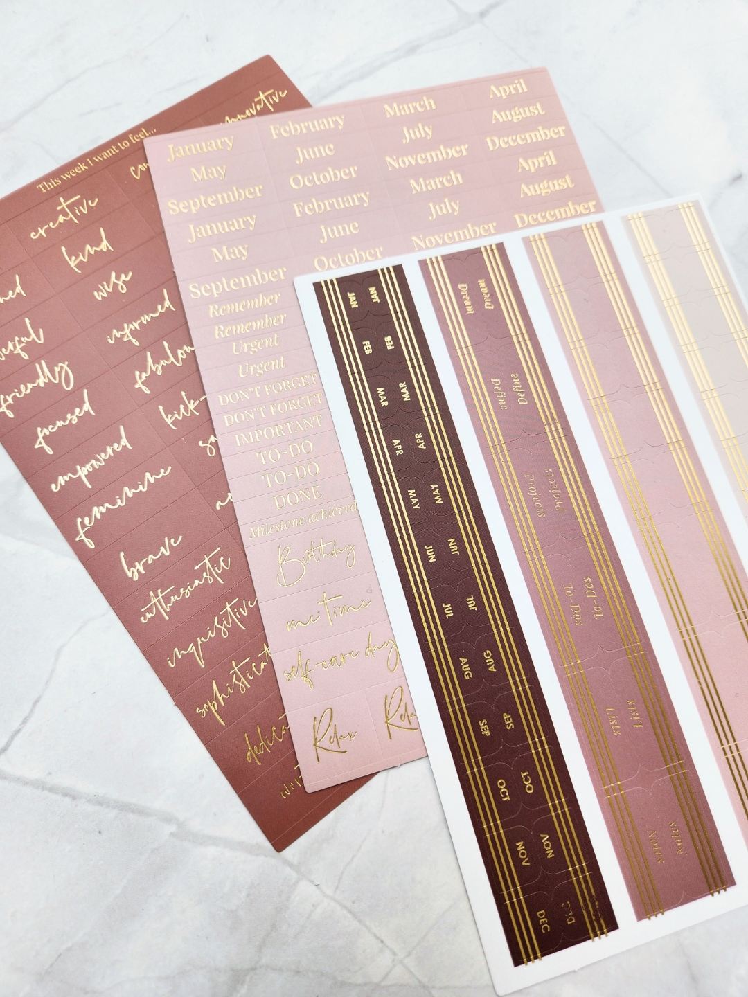LH Agenda Planner Stickers and Tabs - Mocha