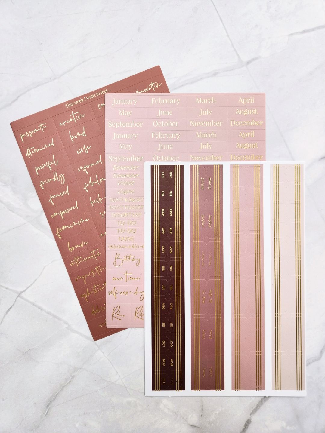 LH Agenda Planner Stickers and Tabs - Mocha