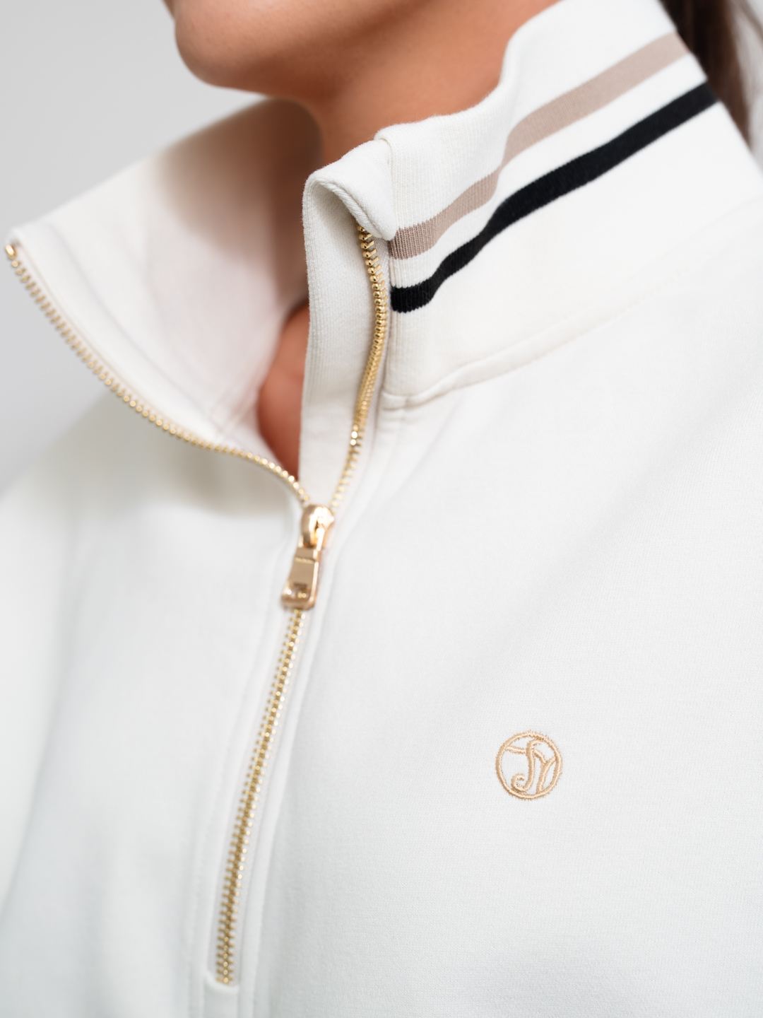 Skye Melody Soft Touch Half-Zip - Ivory