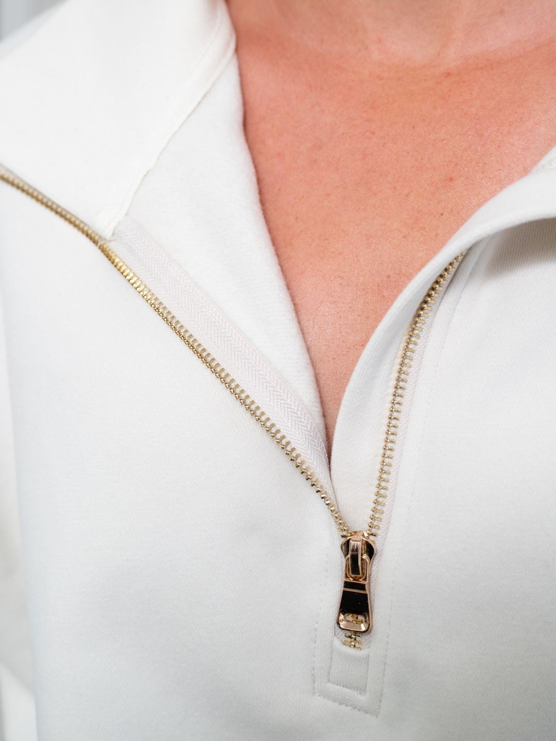 Skye Melody Soft Touch Half-Zip - Ivory