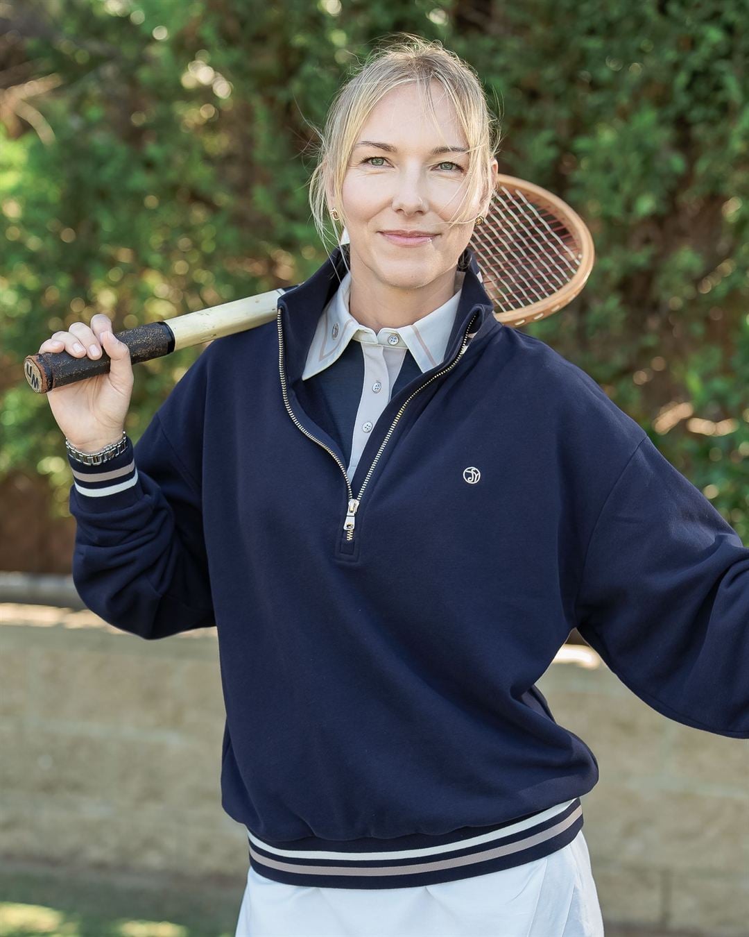 Kasia Gospos in Skye Melody Soft Touch Half-Zip - Midnight Blue