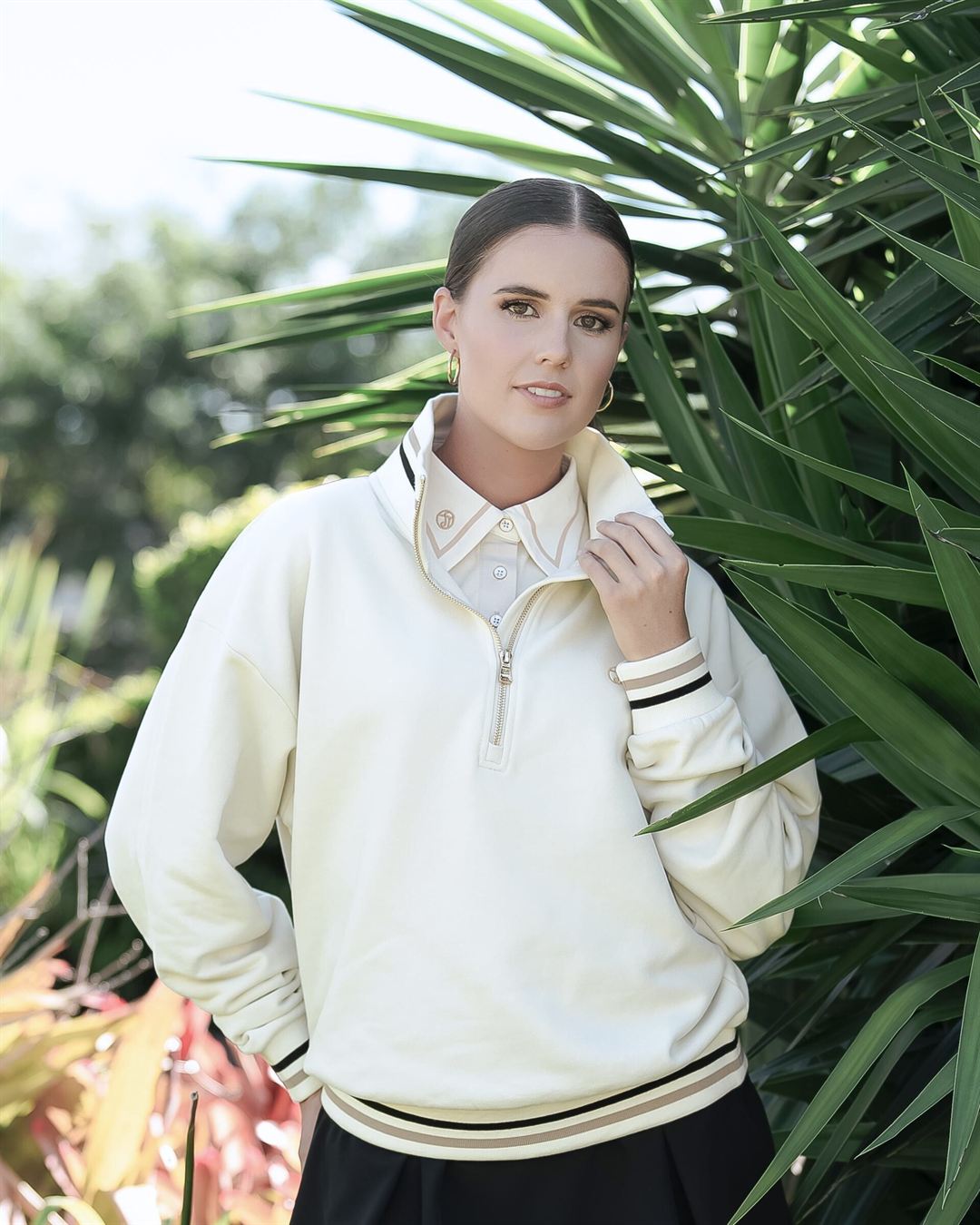 Skye Melody Soft Touch Half-Zip - Ivory