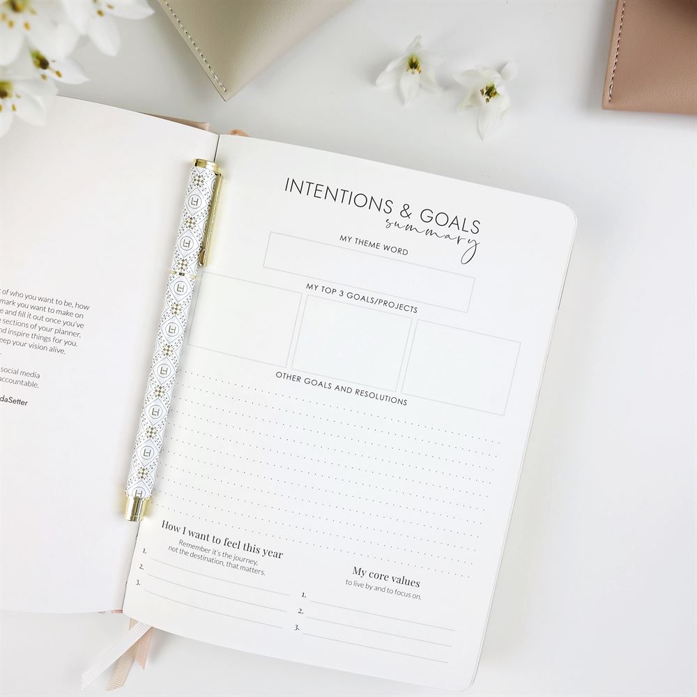 Intentions and goals summary page LH Agenda Planner